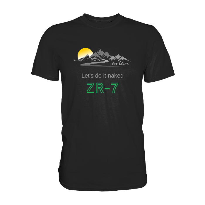 Personalisierbares Bikershirt mit Landschaft und Spruch "On-Tour" - Premium Shirt