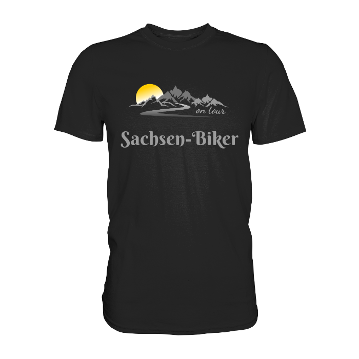 Personalisierbares Bikershirt mit Landschaft und Spruch "On-Tour" - Premium Shirt