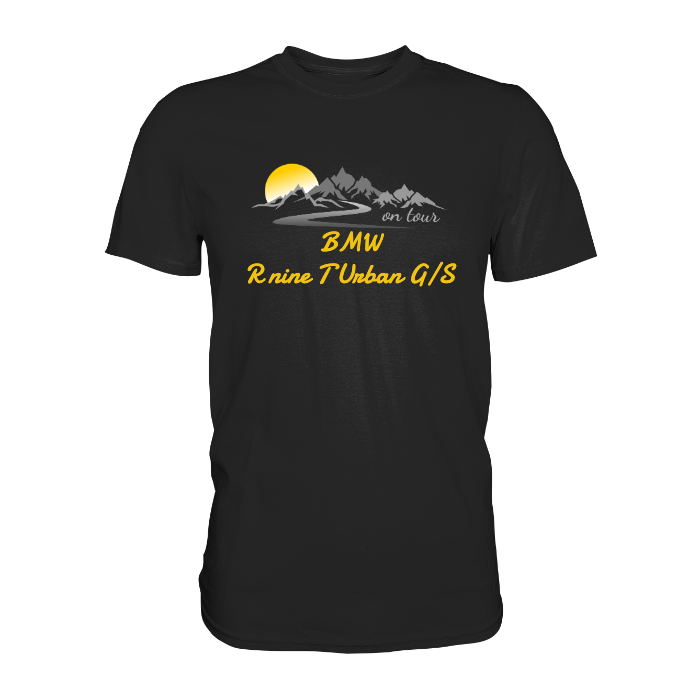 Personalisierbares Bikershirt mit Landschaft und Spruch "On-Tour" - Premium Shirt