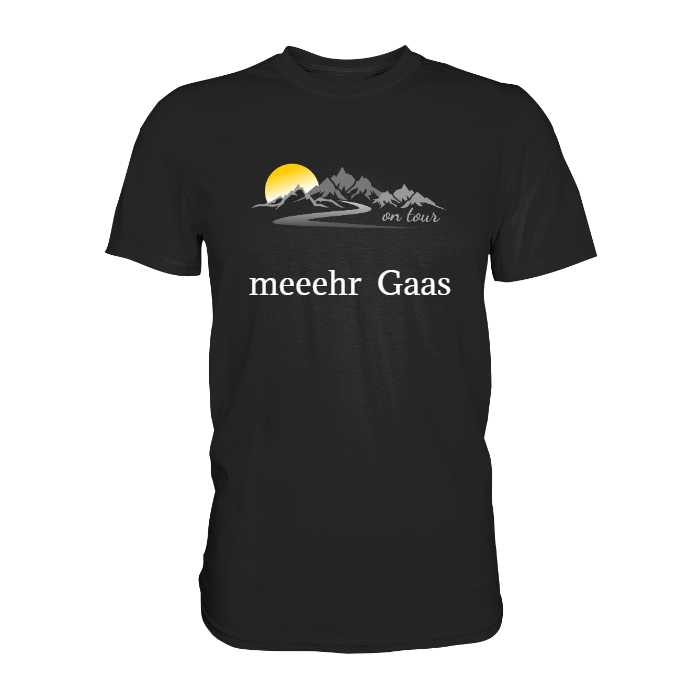 Personalisierbares Bikershirt mit Landschaft und Spruch "On-Tour" - Premium Shirt