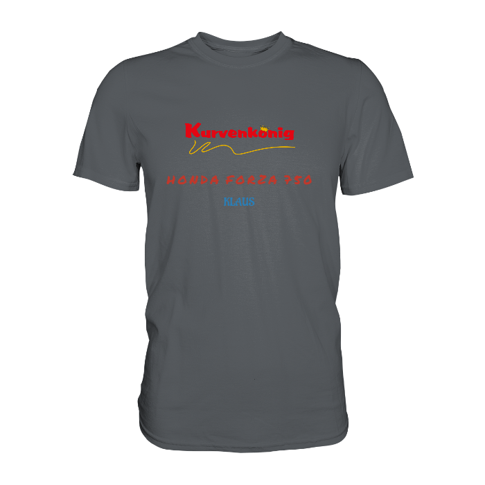 Personalisierbares Bikershirt mit Kurvenkönig Logo - Premium Shirt