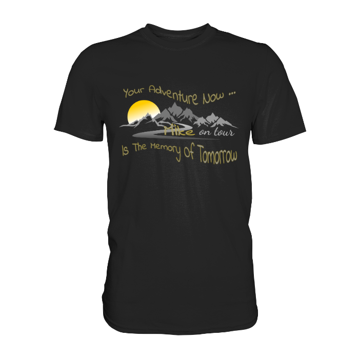 Personalisierbares Bikershirt mit Landschaft und Spruch "On-Tour" - Premium Shirt