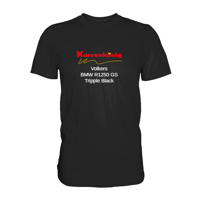 Personalisierbares Bikershirt mit Kurvenkönig Logo - Premium Shirt