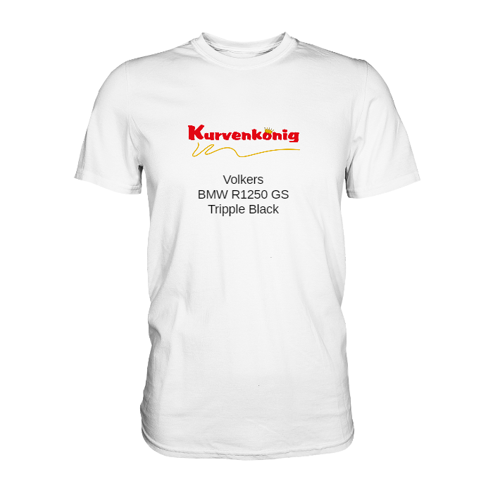 Personalisierbares Bikershirt mit Kurvenkönig Logo - Premium Shirt