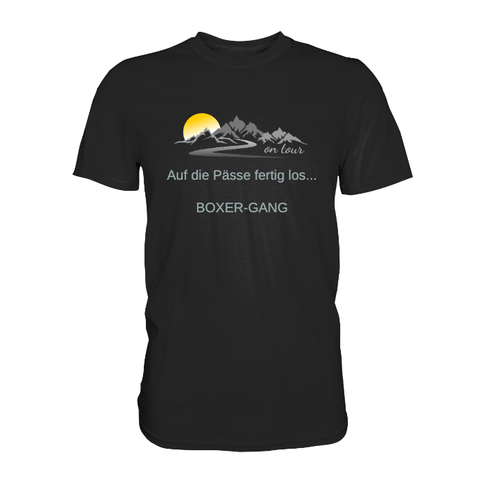 Personalisierbares Bikershirt mit Landschaft und Spruch "On-Tour" - Premium Shirt