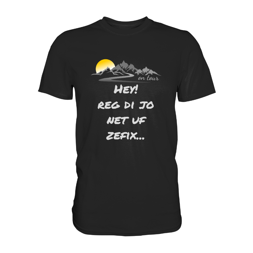 Personalisierbares Bikershirt mit Landschaft und Spruch "On-Tour" - Premium Shirt