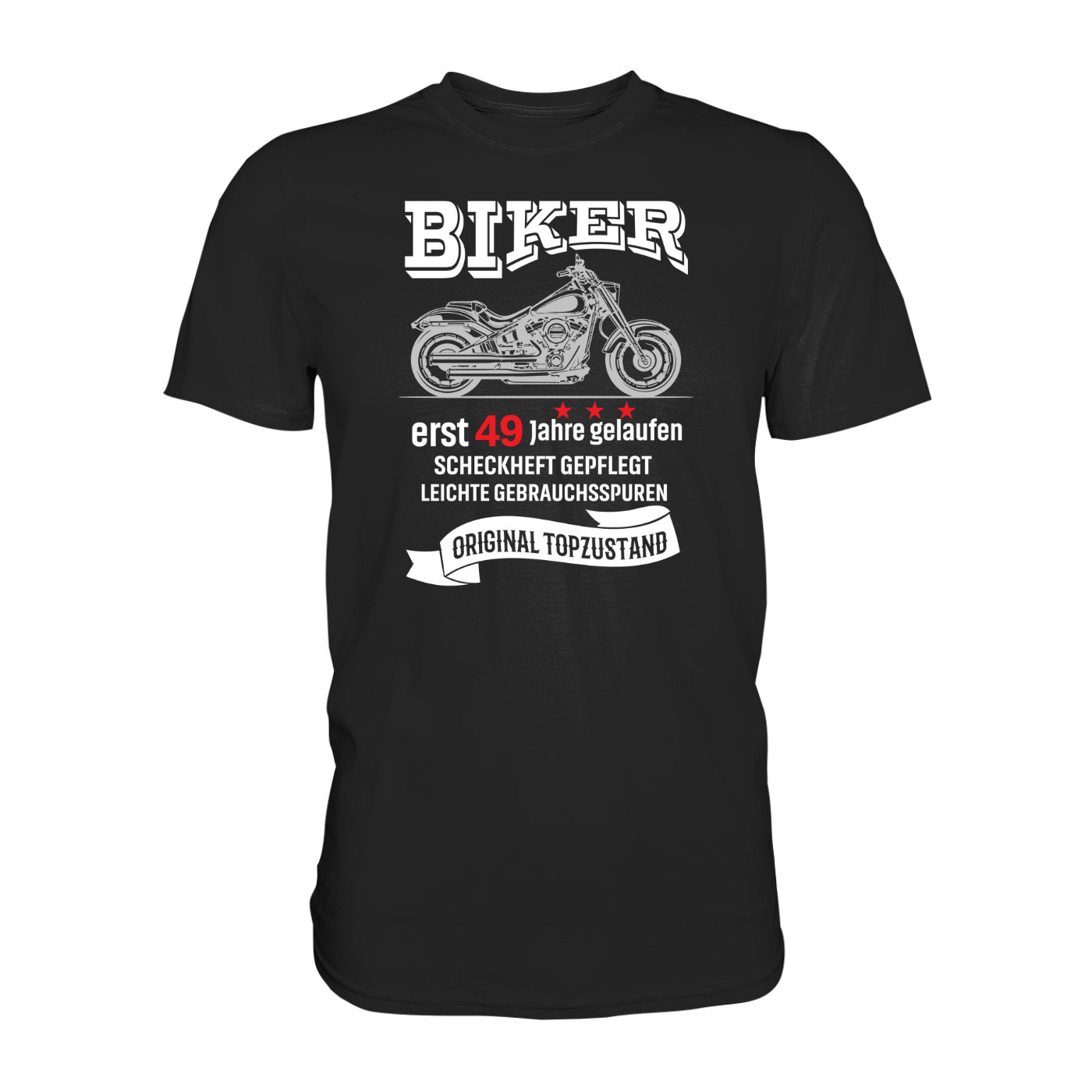 Personalisierbar - Biker erst "XX" Jahre gelaufen - Premium unisex Shirt