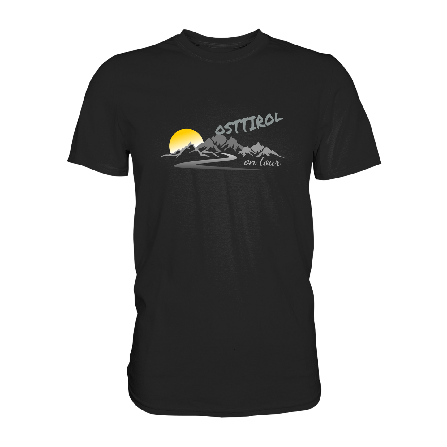 Personalisierbares Bikershirt mit Landschaft und Spruch "On-Tour" - Premium Shirt