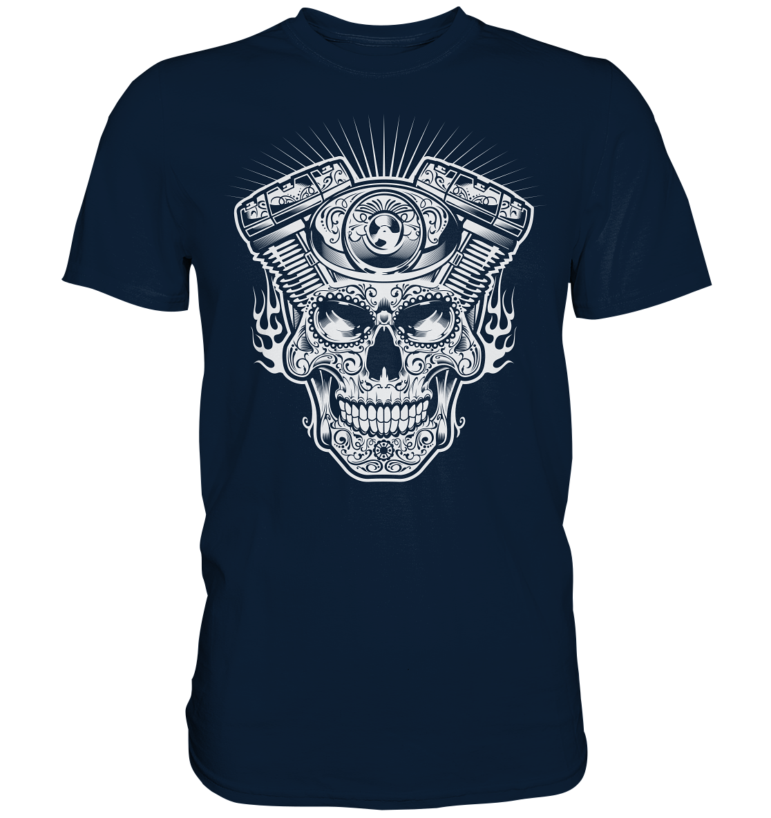 Totenkopf mit Zylinder - Premium unisex Shirt