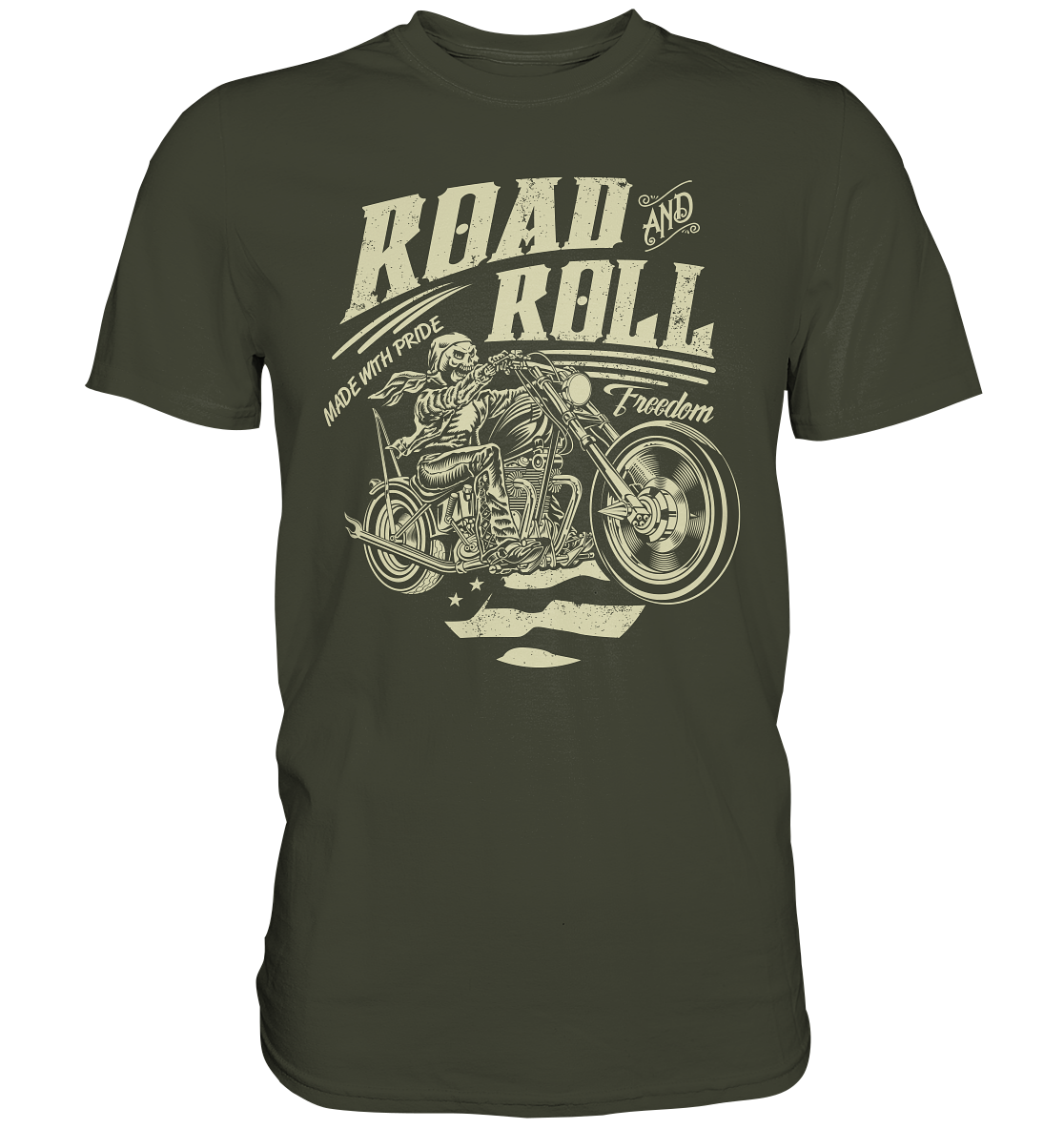 Road and roll, made with pride - Premium unisex Shirt