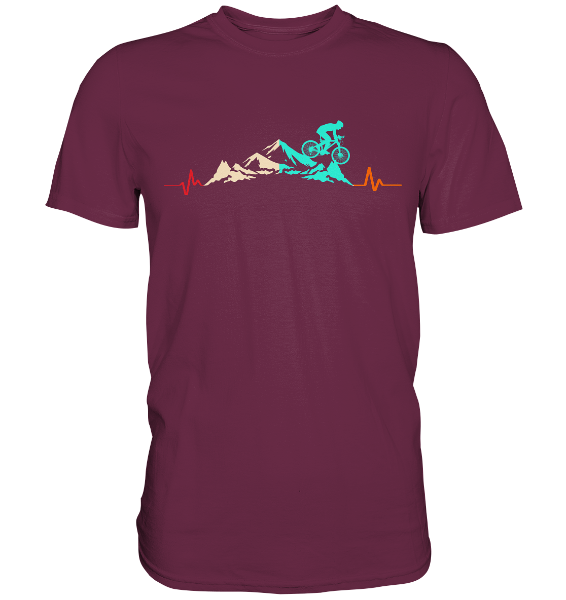 Biken lässt mein Herz höher schlagen - Premium unisex Shirt