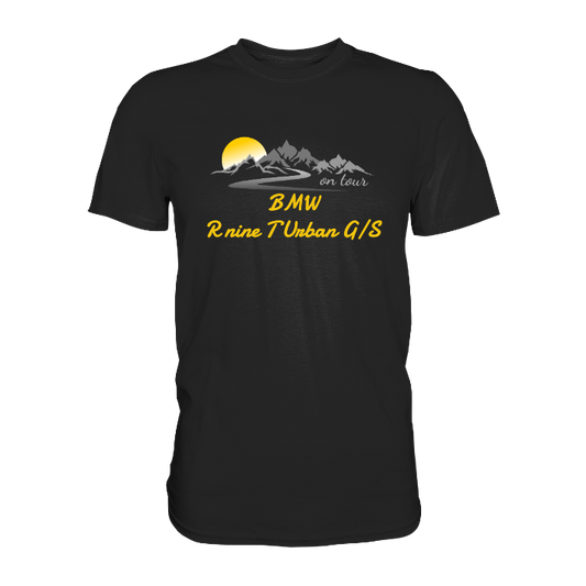 Personalisierbares Bikershirt mit Landschaft und Spruch "On-Tour" - Premium Shirt