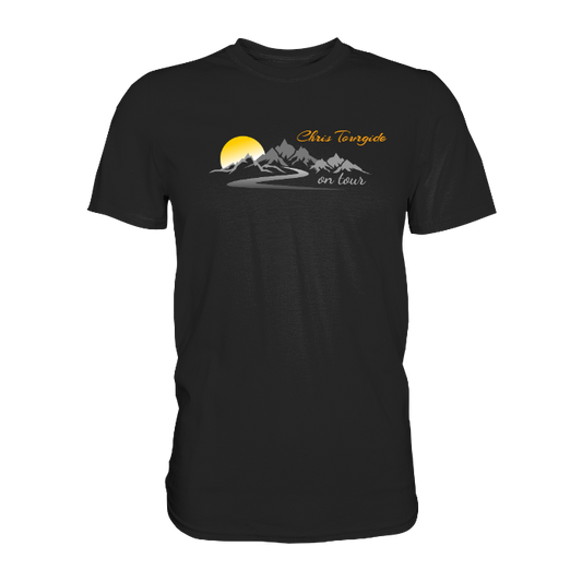 Personalisierbares Bikershirt mit Landschaft und Spruch "On-Tour" - Premium Shirt