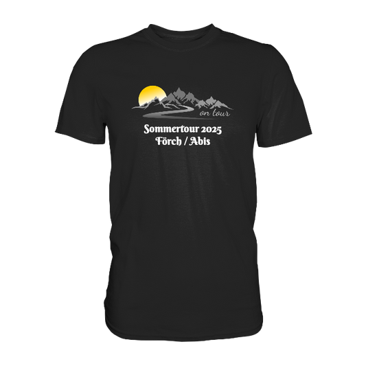 Personalisierbares Bikershirt mit Landschaft und Spruch "On-Tour" - Premium Shirt