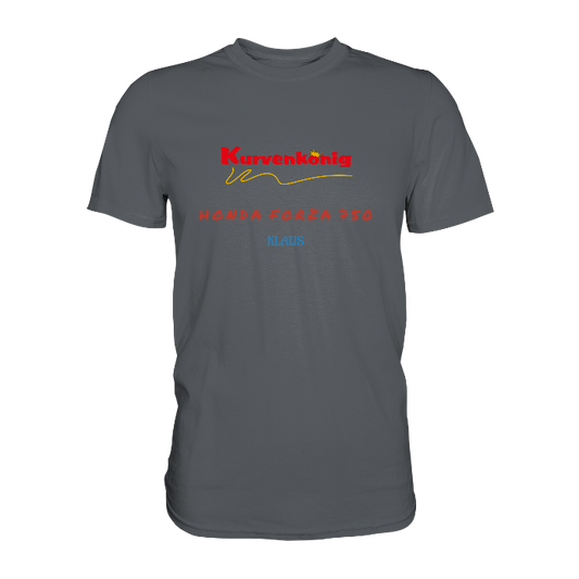 Personalisierbares Bikershirt mit Kurvenkönig Logo - Premium Shirt