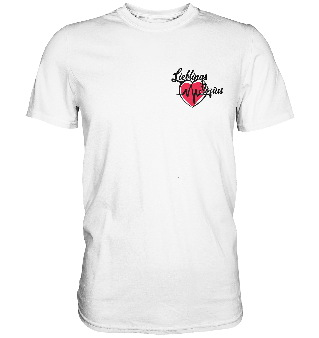 Herz mit Pulsschlag - Lieblings Sozius - Premium Shirt