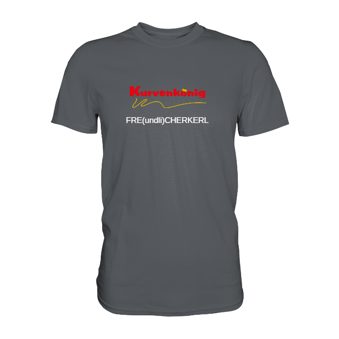 Personalisierbares Bikershirt mit Kurvenkönig Logo - Premium Shirt