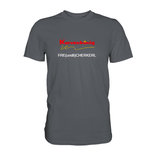 Personalisierbares Bikershirt mit Kurvenkönig Logo - Premium Shirt