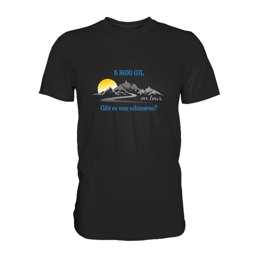 Personalisierbares Bikershirt mit Landschaft und Spruch "On-Tour" - Premium Shirt