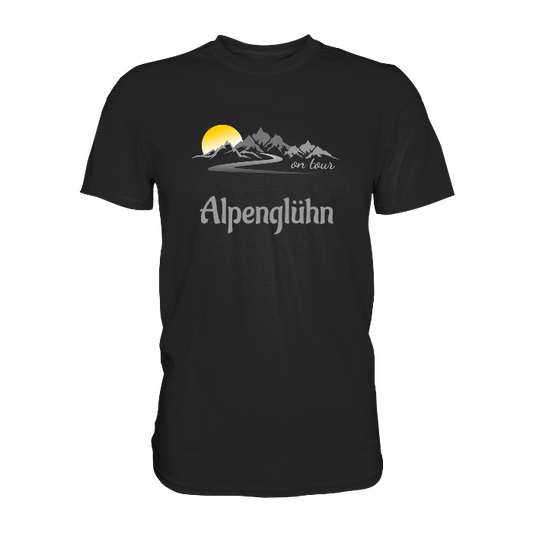 Personalisierbares Bikershirt mit Landschaft und Spruch "On-Tour" - Premium Shirt
