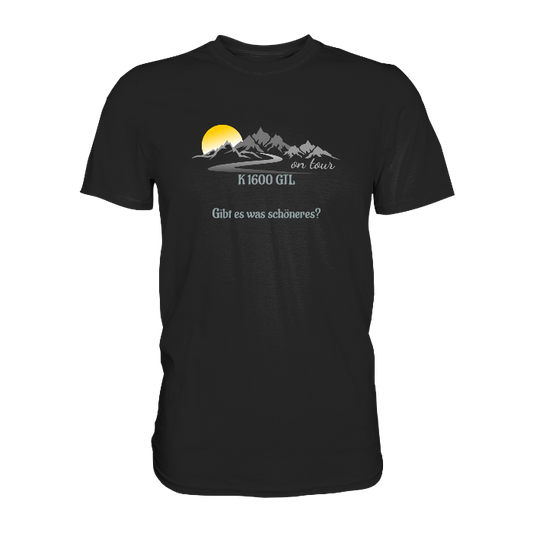 Personalisierbares Bikershirt mit Landschaft und Spruch "On-Tour" - Premium Shirt