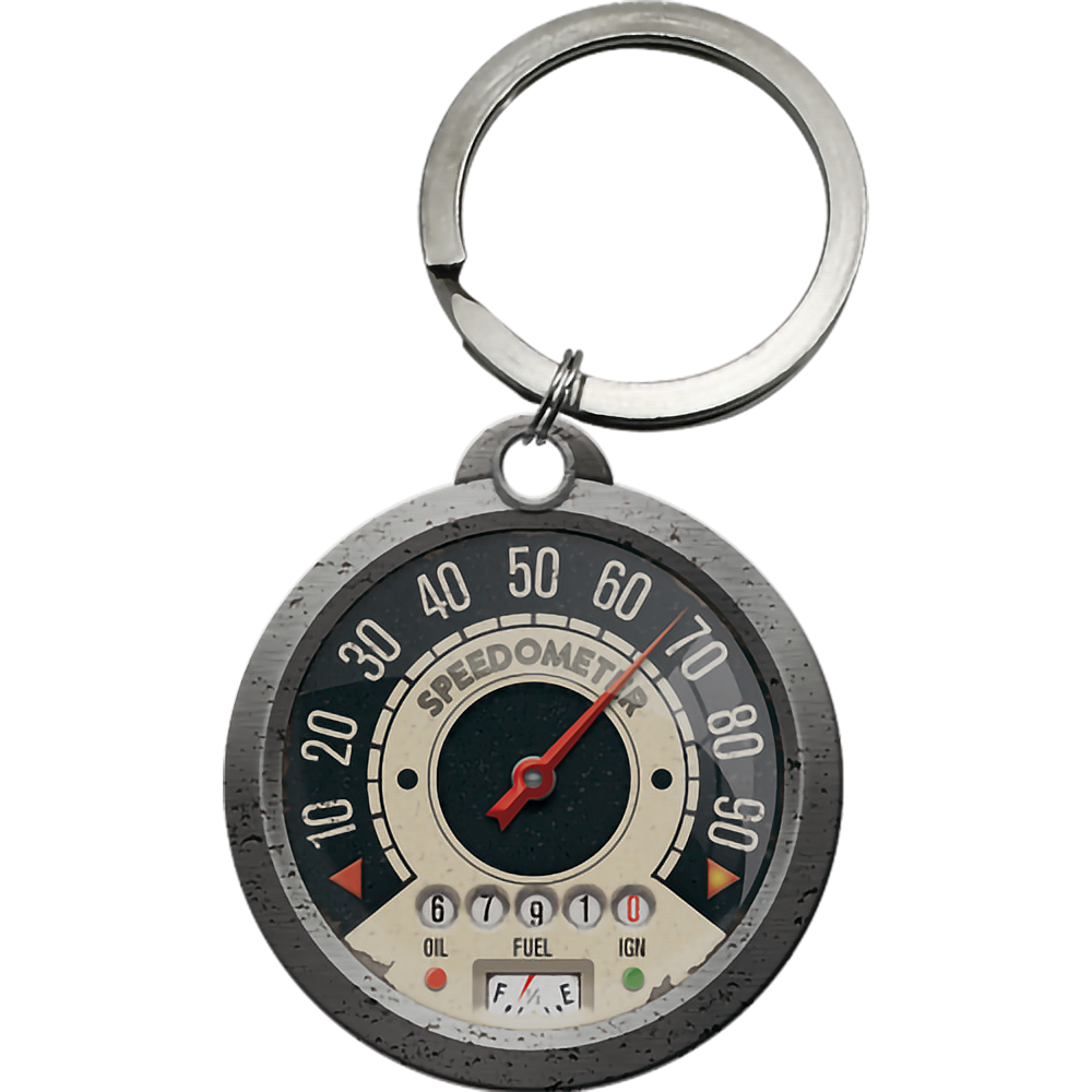 Schlüsselanhänger als nostalgischer Tachometer