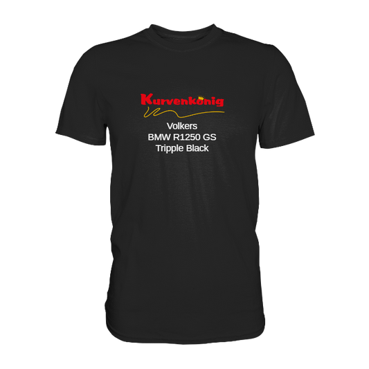 Personalisierbares Bikershirt mit Kurvenkönig Logo - Premium Shirt