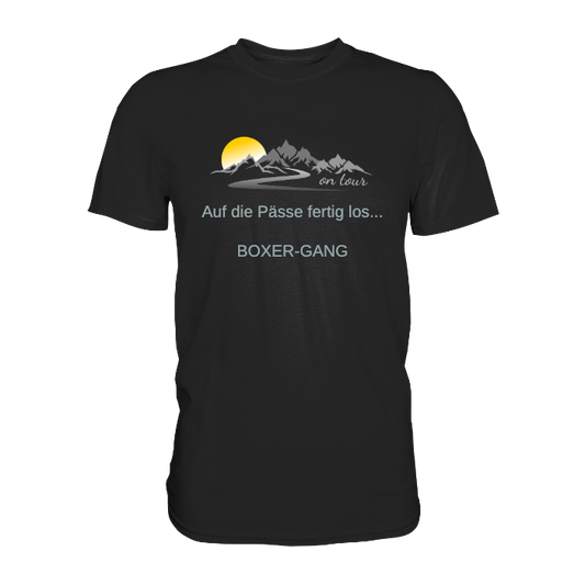 Personalisierbares Bikershirt mit Landschaft und Spruch "On-Tour" - Premium Shirt