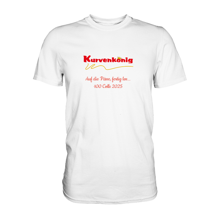 Personalisierbares Bikershirt mit Kurvenkönig Logo - Premium Shirt