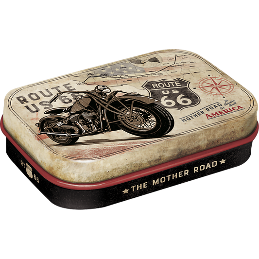 Pillendose - Route 66 Bike Map mit Pfefferminz