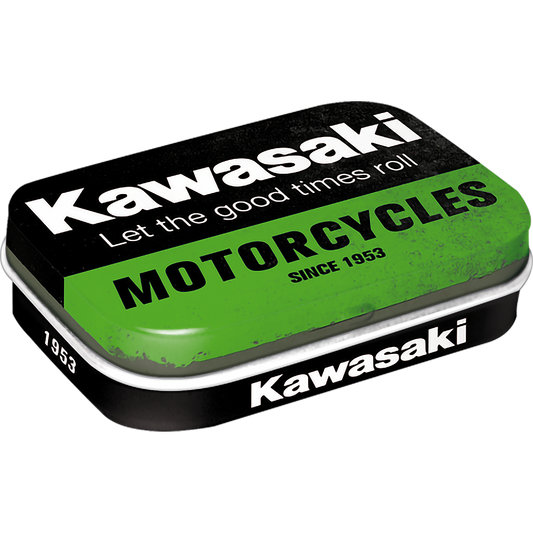 Pillendose - Kawasaki Motorcycles mit Pfefferminz