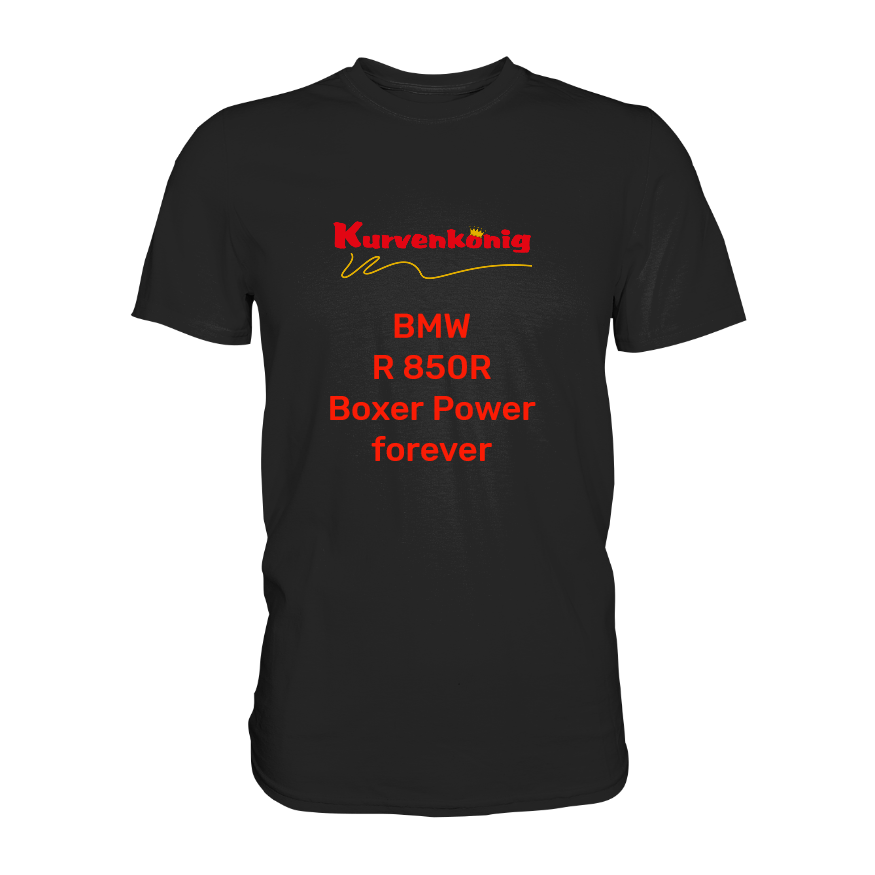 Personalisierbares Bikershirt mit Kurvenkönig Logo - Premium Shirt