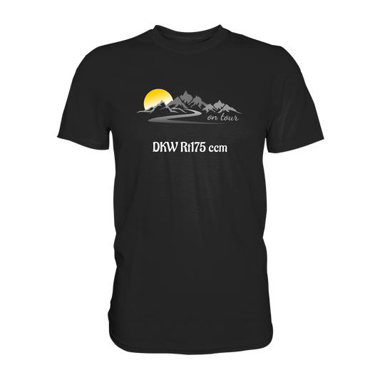 Personalisierbares Bikershirt mit Landschaft und Spruch "On-Tour" - Premium Shirt