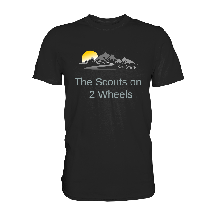 Personalisierbares Bikershirt mit Landschaft und Spruch "On-Tour" - Premium Shirt
