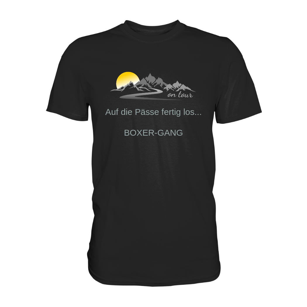 Personalisierbares Bikershirt mit Landschaft und Spruch "On-Tour" - Premium Shirt