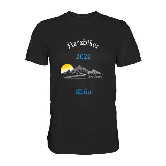 Personalisierbares Bikershirt mit Landschaft und Spruch "On-Tour" - Premium Shirt
