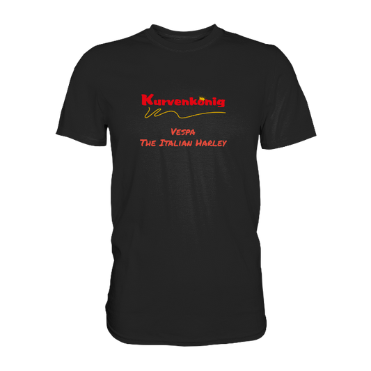 Personalisierbares Bikershirt mit Kurvenkönig Logo - Premium Shirt