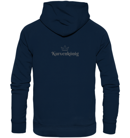 Dezenter Kurvenkönig Schriftzug hinten - Organic Basic Hoodie - mehrere Farben
