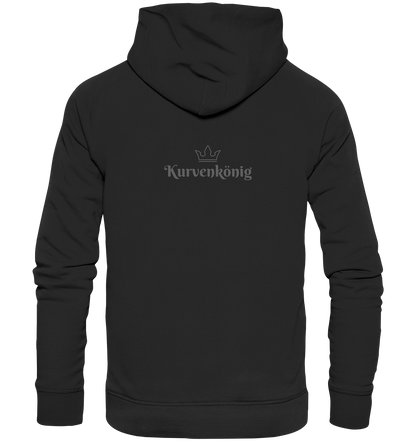 Dezenter Kurvenkönig Schriftzug hinten - Organic Basic Hoodie - mehrere Farben