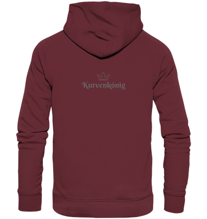 Dezenter Kurvenkönig Schriftzug hinten - Organic Basic Hoodie - mehrere Farben