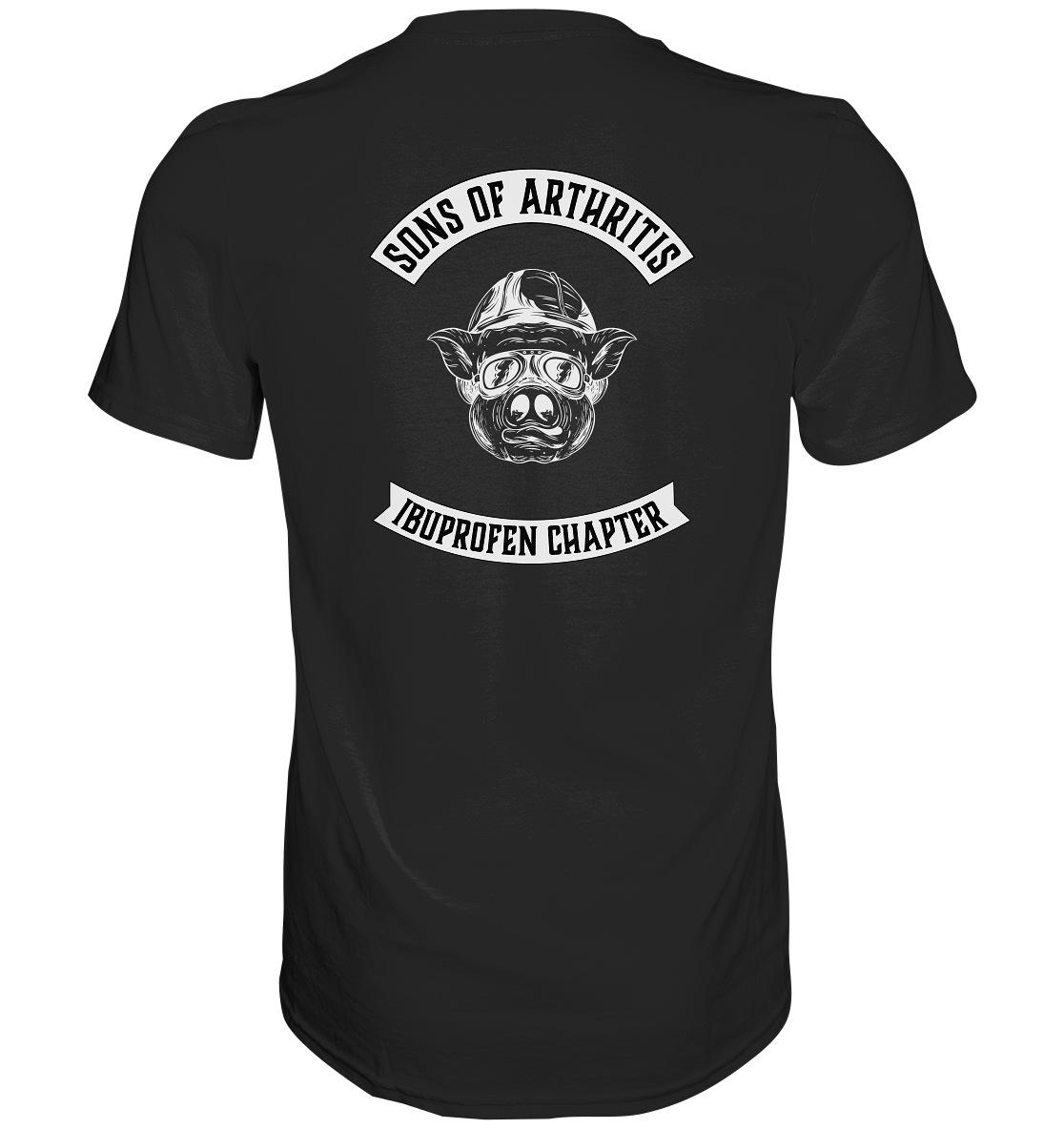 Sons of Arthritis - Ibuprofen Chapter Premium unisex shirt. Motiv Rückseite.