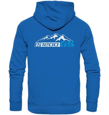 Motiv (hinten) R1200GS Berge und Schriftzug - Premium Unisex Hoodie