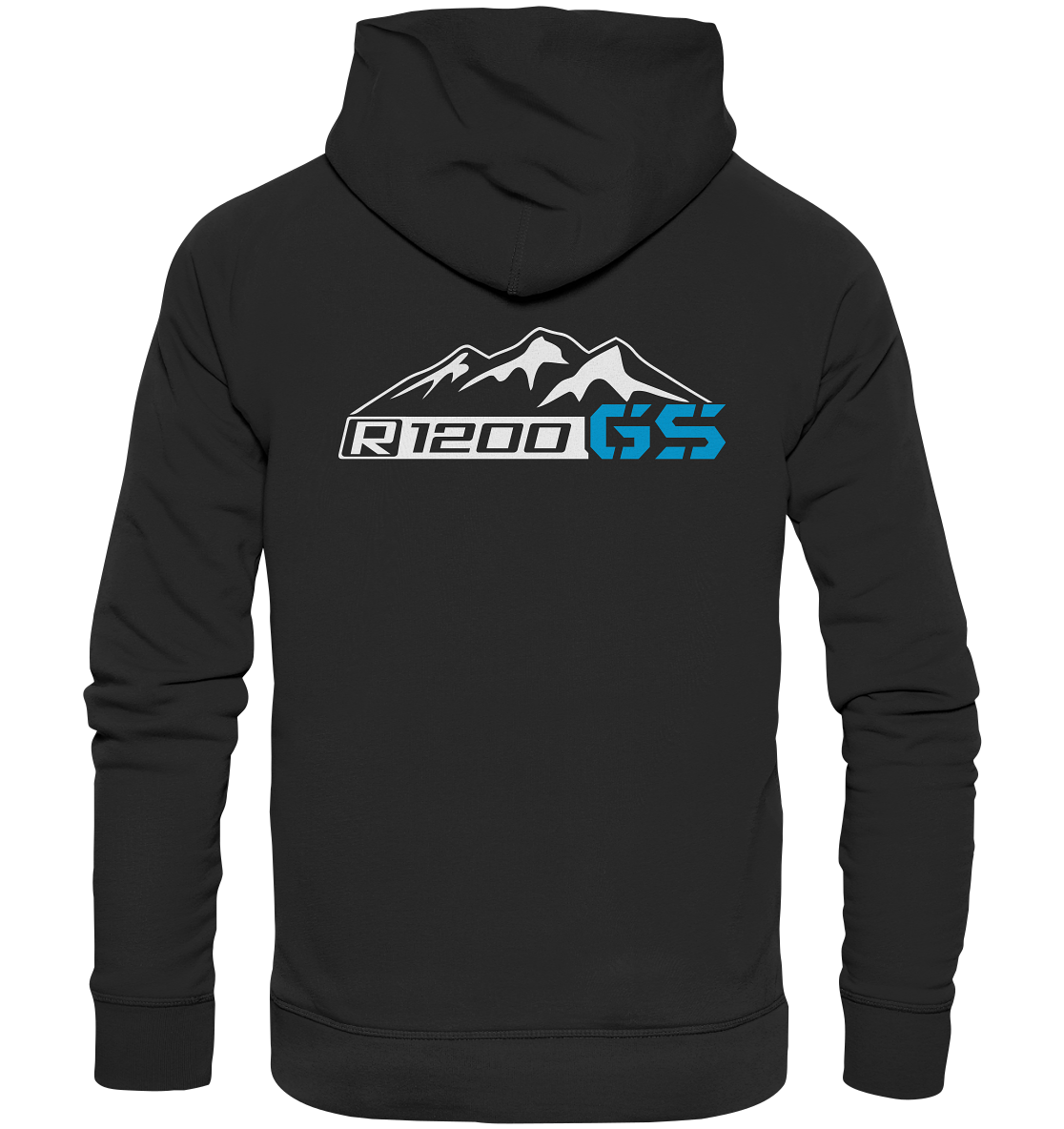 Motiv (hinten) R1200GS Berge und Schriftzug - Premium Unisex Hoodie