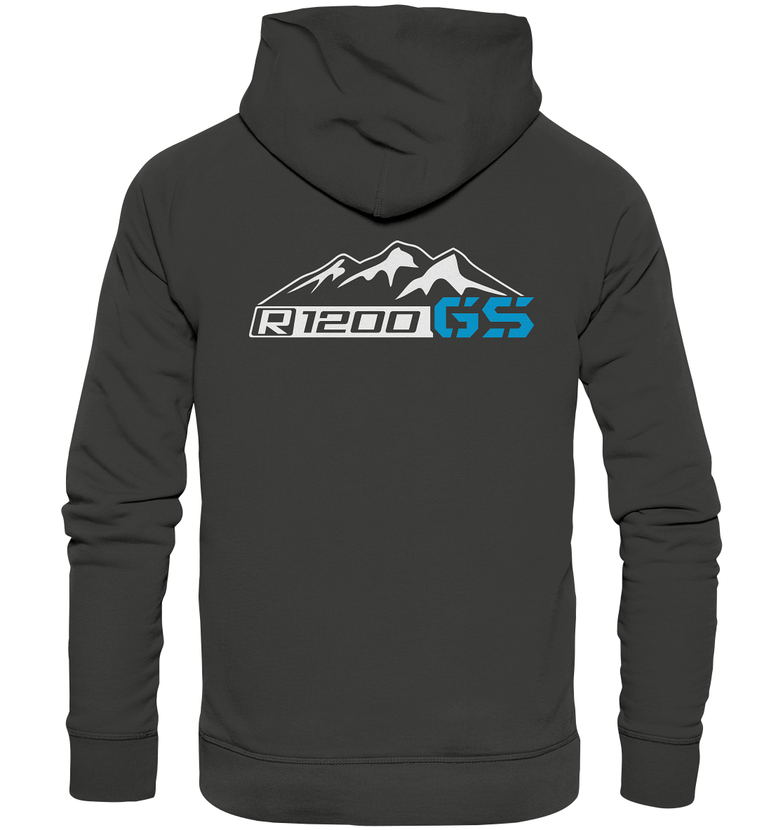 Motiv (hinten) R1200GS Berge und Schriftzug - Premium Unisex Hoodie