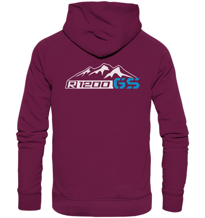 Motiv (hinten) R1200GS Berge und Schriftzug - Premium Unisex Hoodie