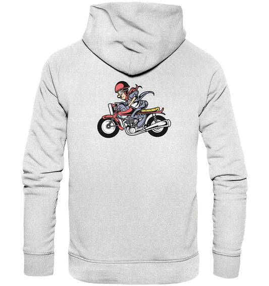 Comic Biker Motiv - Premium Unisex Hoodie