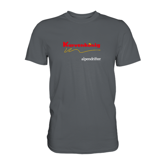 Personalisierbares Bikershirt mit Kurvenkönig Logo - Premium Shirt