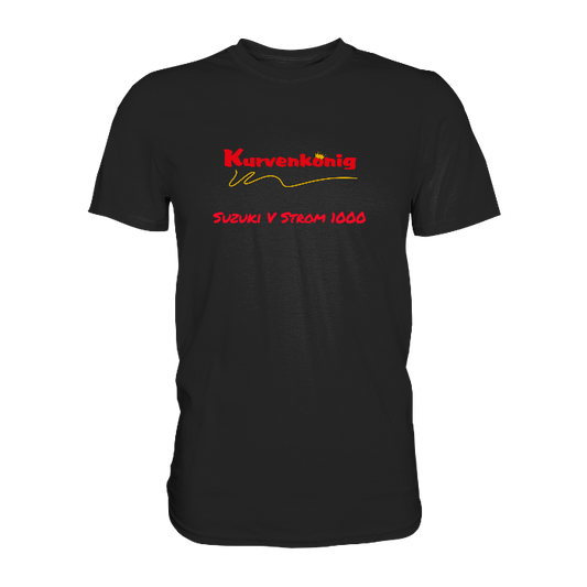 Personalisierbares Bikershirt mit Kurvenkönig Logo - Premium Shirt