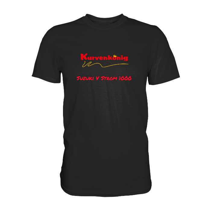 Personalisierbares Bikershirt mit Kurvenkönig Logo - Premium Shirt