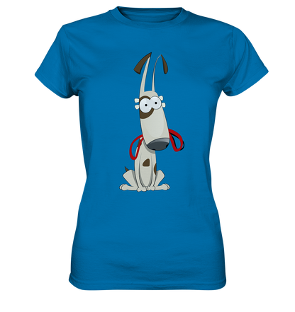Hund mit Leine Cartoon - Ladies Premium Shirt - mehrere Farben
